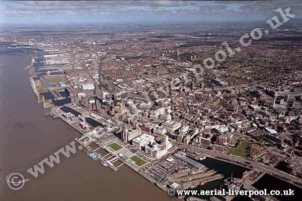 aerial photograph of liverpool