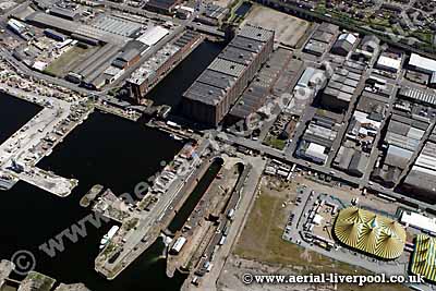 stanley dock & tobacco warehouse aerial